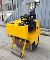 Compacteur vibrant à tambour unique Changfa 6,0 CV jaune, mini-compacteur pour asphalte et sol, équipement de construction