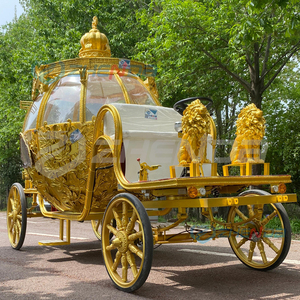 Golden Lion Princess Electric Pumpkin Horse Carriage Precio Wedding Sightseeing Carriage Royal Horse Price - Product Image 3