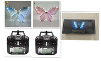 Deux papillons bioniques volants télécommandés avec ailes battantes pour mariage, fête, Pâques