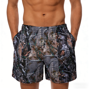 Pantalones Cortos Deportivos para Hombre de Alta Calidad, Estampado Retro Camuflado, Serigrafía, Malla de Poliéster/Algodón, Logotipo Personalizado en la Parte Delantera, Transpirables y Ecológicos - Product Image 1