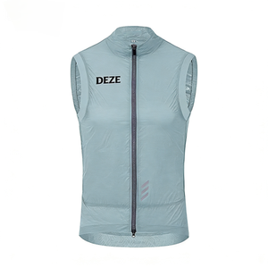 Veste de cyclisme coupe-vent respirante en tissu multicolores avec logo personnalisé imprimé pour les événements sur route, le VTT et l'entraînement par temps froid - Product Image 2