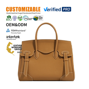 Sac fourre-tout en cuir véritable personnalisé OEM/ODM 2026, à bandoulière unique, fermeture à loquet, grande capacité, pour femme, porté épaule ou croisé, idéal pour le bureau - Product Image 1