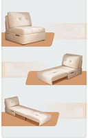Canapé-lit modulable multifonctionnel en tissu au design moderne, fauteuil de détente extensible, canapé-lit escamotable