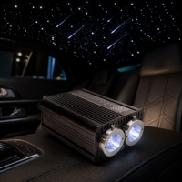 Kit de plafonnier Starlight 32W RGBW LED 12V-24V, lumière à fibres optiques scintillante, contrôle musical par application, IP20, alliage d'aluminium, intérieur de voiture