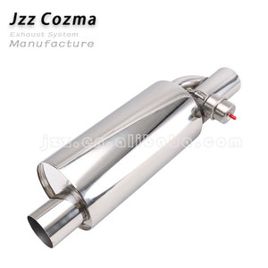 Xe exhaust valved Muffler 3 "đầu vào 3" + 1.77 "cửa hàng 6.72" cơ thể 25.2 "Chiều dài valvetronic ống xả thép không gỉ giữa ống - Product Image 4