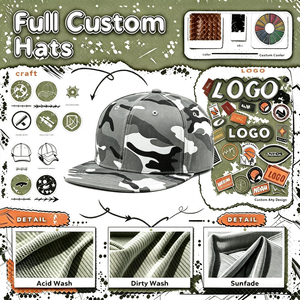 Casquette <span class=keywords><strong>Snapback</strong></span> Simple Camouflage Printemps-Automne à Visière Plate pour Hommes et Femmes, Style Baseball Street Hip Hop - Product Image 4