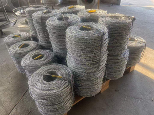 Rollo de Alambre de Púas Galvanizado por Inmersión en Caliente de Alta Resistencia, Alambre de 2-4 mm, Doble Hilo, para Cercas de Granjas y Campos, Precio de Malla de Alambre de Púas - Product Image 2