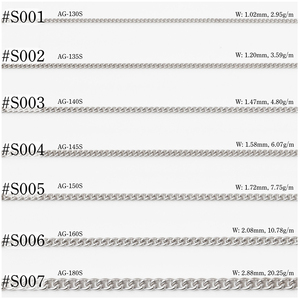 Collier chaîne Swedge en argent 925 fabriqué à la machine Bijoux de mode simples pour dames - Product Image 1