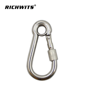 Gian lận phần cứng móc thép không gỉ mùa xuân <span class=keywords><strong>Snap</strong></span> Hooks với khoen và vít Nuts - Product Image 2