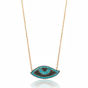 Pendentif mauvais œil turc en argent 925, fait à la main, vente en gros, bijoux à la mode, nouvelle collection - Product Image 2