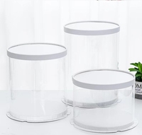 Boîte-cadeau de mariage de pain de gâteau PE PET jetable transparent différentes tailles d'emballage alimentaire avec impression d'estampage
