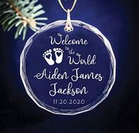Ornement de noël en cristal K9, produit de fabrication, ornement rond, blanc, pendentif pour décoration