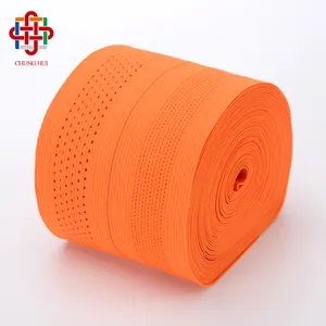 Nhà Máy Fold Over Flat Binding Dây Thắt Lưng Đàn Hồi Vành Đai Lưới Cạnh Đàn Hồi Ban Nhạc Cho Phòng Tập Thể Dục Thể Thao Tập Thể Dục Lưng Đôi