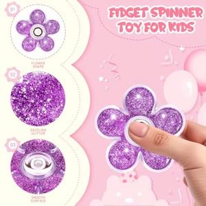Gyroscope promotionnel à doigts, gyroscope créatif à sable fluide, jouet anti-stress rotatif en forme de fleur pour cadeaux et fêtes - Product Image 3
