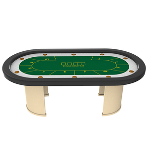 Doreyh — <span class=keywords><strong>Table</strong></span> de jeu en bois massif, plateau de <span class=keywords><strong>Poker</strong></span>, jeu Texas, pour 10 personnes, utilisé - Product Image 5