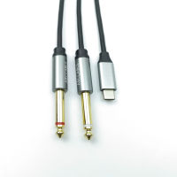 Cable de Audio ABCCABLS Tipo C a Doble 6.35mm, Cable Blindado OFC con Chip de Decodificación para Conexión de Teléfono a Mezcladora