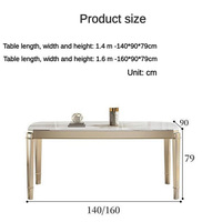 Prix de gros Mobilier pour restaurant et maison Nouveau design Carré personnalisé Blanc et or Ensemble table et chaises de salle à manger modernes en vente