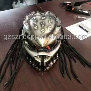 グラスファイバー製 ヤウジャマスク バイク用スタイリッシュフルフェイスヘルメット 屋外FRP/GRP製 エイリアン クールモーターサイクルヘルメット - Product Image 4