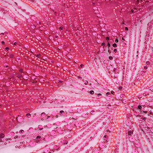 Tissu en dentelle à sequins perlés de nouvelle conception 2026 avec fond en filet pour <span class=keywords><strong>robe</strong></span> de soirée et <span class=keywords><strong>robe</strong></span> de mariée - Product Image 5