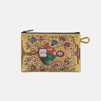Dompet Tenun & Kantung Rosario Pohon Yesus dan Orang Suci Desain Kristen