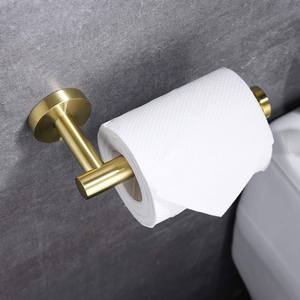 Ensemble d'accessoires de salle de bain 3 pièces en or brossé, <span class=keywords><strong>porte</strong></span>-serviettes, <span class=keywords><strong>porte</strong></span>-papier toilette, barre <span class=keywords><strong>porte</strong></span>-serviettes en acier inoxydable pour hôtels - Product Image 4