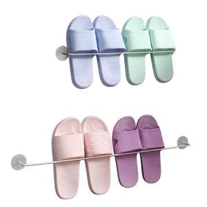 Aoniu आधुनिक डबल स्क्वायर स्टेनलेस स्टील दीवार-घुड़सवार तौलिया शेल्फ जूता रैक आसान स्थापना मजबूत बाथरूम उपकरण - Product Image 5