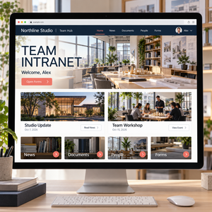Desarrollo de Portal Intranet Profesional para Empleados, Sitio Web para Móviles y Web con Noticias de la Empresa y Biblioteca de Documentos LionCreate - Product Image 2