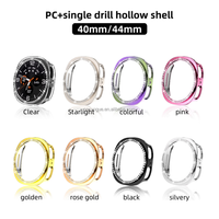 Étui en diamant pour Watch8 40mm/44mm PC + protecteur d'écran en diamant, résistant aux chocs, anti-chute, résistant aux rayures 8