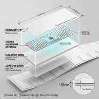 Étiquettes d'expédition RFID UHF imprimables flexibles 70x25mm sur métal U8 7M, rouleau thermique à code-barres longue portée, autocollant logistique pour actifs