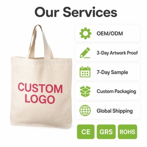 Custom Printed 100% Cotton Canvas Tote <b>Bag</b> Eco-Friendly Recycled <b>Fabric</b> Shopping <b>Bag</b> Promotional - Product Image 2