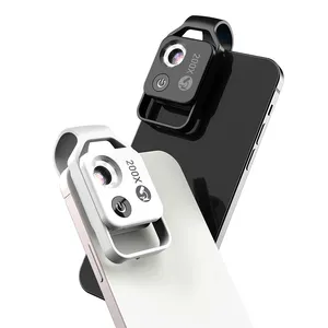 Micro lente de teléfono móvil Universal, 200X lupa de Zoom óptico de, microscopio, Macro, cámara, USB, para iPhone
