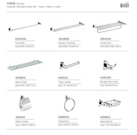 Chine Fabrication des Articles Sanitaires En Acier Inoxydable de Conception de Mode 304 Bain Salle De Bain Accessoire Ensemble