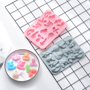 Unicorn Beauty Fish Tail Fondant Cake Mold Fabricación <span class=keywords><strong>de</strong></span> chocolate Craft Candy Gummy Treats Decoraciones Herramientas para hornear - Product Image 2