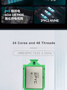 Suqiao nouvelle tour AMD EPYC 7532 serveur GPU station de travail ordinateur de bureau apprentissage en profondeur simulation <span class=keywords><strong>informatique</strong></span> avec disponibilité de stock - Product Image 2