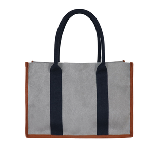 Bolsas de Lona de Alta Calidad de 16 Oz con Logotipo OEM, Bolsa de Lona Negra y Blanca con Bolsillo y Correa de Hombro Ajustable - Product Image 1