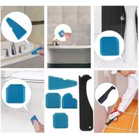Kit d'outils de calfeutrage en silicone 5-en-1 avec grattoir à joint, spatule de calfeutrage en silicone et outil de finition