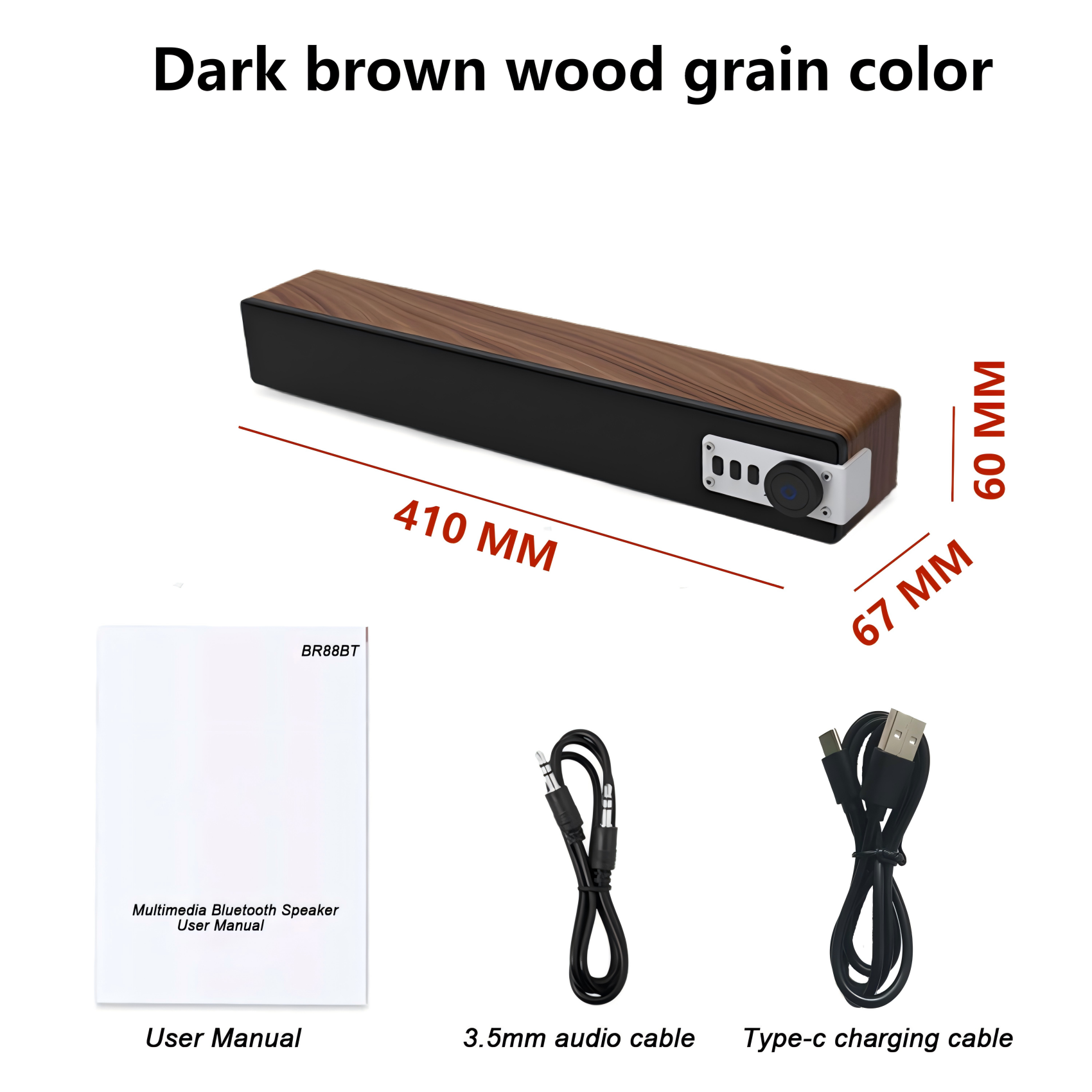 Couleur du grain du bois brun foncé