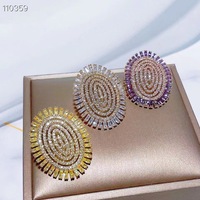 SENYU empreinte digitale conception boucles d'oreilles pavé à la main cubique zircone pierres bijoux de mode pour les femmes boucles d'oreilles de fête de mariage