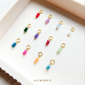 Cuentas de Piedras Preciosas de Nacimiento |   Colgantes de Acero Inoxidable con Baño de Oro PVD de 18K y Piedra Natural para Fabricación de Joyería DIY - Product Image 3