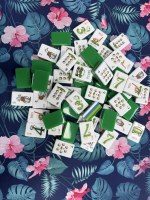 Jeu de Mahjong américain avec tuiles de conception de parcours de golf pour les amateurs de golf, prix de tournoi pour club-house
