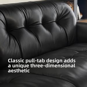 Sofá de azúcar negro con estilo italiano antiguo minimalista pequeño apartamento Hotel, apartamento, casa de familia, sofá negro famoso en Internet - Product Image 5