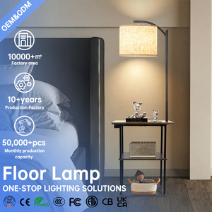 <span class=keywords><strong>Lampe</strong></span> <span class=keywords><strong>sur</strong></span> <span class=keywords><strong>pied</strong></span> avec table d'appoint, station de charge USB Type-C, prise secteur, <span class=keywords><strong>lampe</strong></span> LED à 3 températures de couleur pour chambre à coucher et salon - Product Image 1