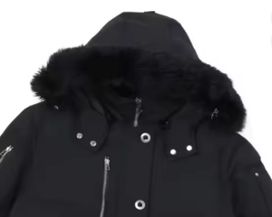 Veste d'hiver <span class=keywords><strong>Moose</strong></span> Parker sur mesure de luxe pour homme, veste décontractée imperméable avec fermeture éclair, garniture en fourrure véritable 80% - Product Image 3