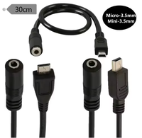 Cable de Audio Wavelink Micro USB Macho a Jack Hembra de 3.5mm para Micrófono de Solapa Activo, Adaptador de Conversión