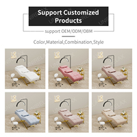 Lit de Cils de Luxe Union Win Courbé pour Extension, Fauteuil de Salon de Beauté, Chaise de Soin des Cils, Civière de Massage pour Cils