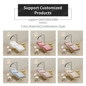 Cama de Lujo para Pestañas Union Win Curvada para Extensiones Sillón de Salón de Belleza Camilla para Pestañas Cama de Masaje para Pestañas - Product Image 5