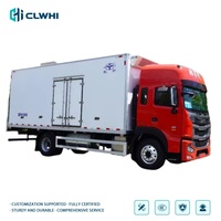 Truk Berpendingin JAC 4x2 6.8m Truk Box Berinsulasi Kulkas 18 Ton Truk Freezer Rantai Dingin