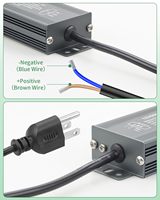 Controlador LED con Carcasa de Aluminio Impermeable IP67, 12V 60W, Admite Enchufes Personalizados y Grabado Láser, Iluminación Exterior