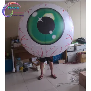 Marche à la mode costume gonflable, gonflable costume eyeball