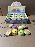 Nouveau Jouet Anti-Stress à Presser en Forme de Boulette Colorée à Expression Mignonne, à Remontée Lente, Simulation Alimentaire